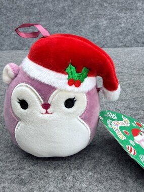 Squishmallows Allina the Squirrel Christmas Squad Santa 5" Plush Toy Gifts NEW